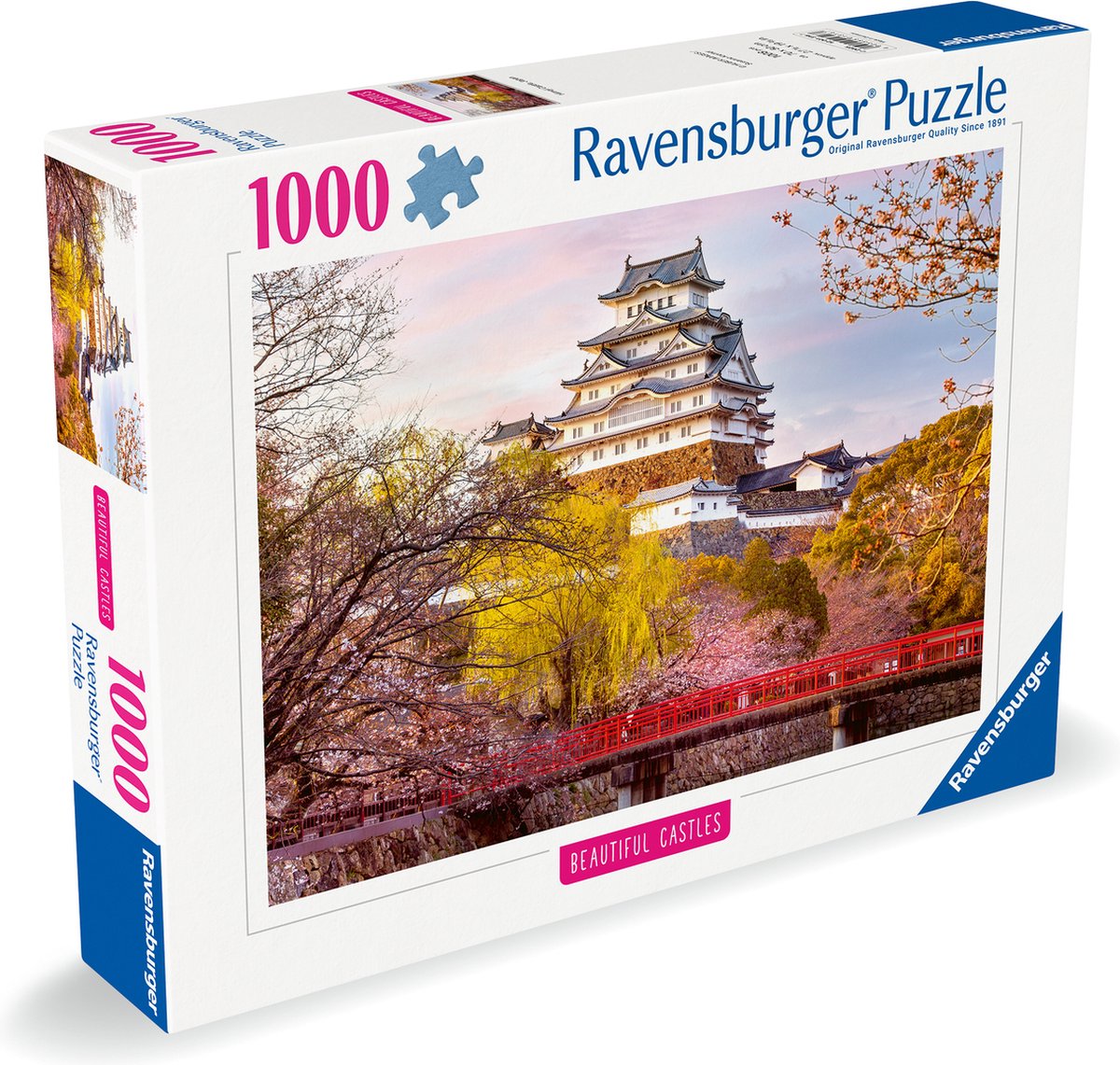 Ravensburger - himeji slot, japan - puslespil - 1000 brikker