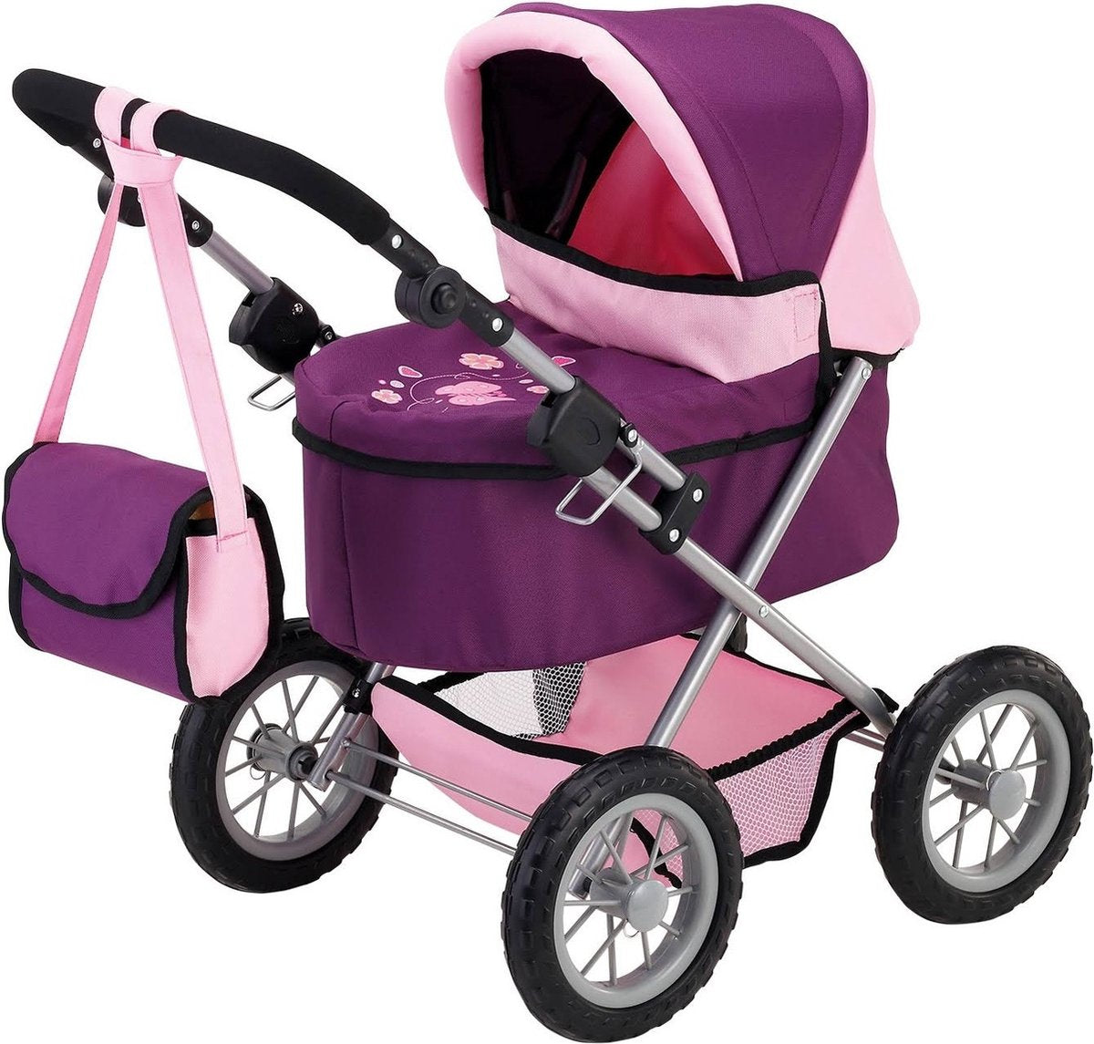 Bayer design - trendy dukkevogn - pink og lilla