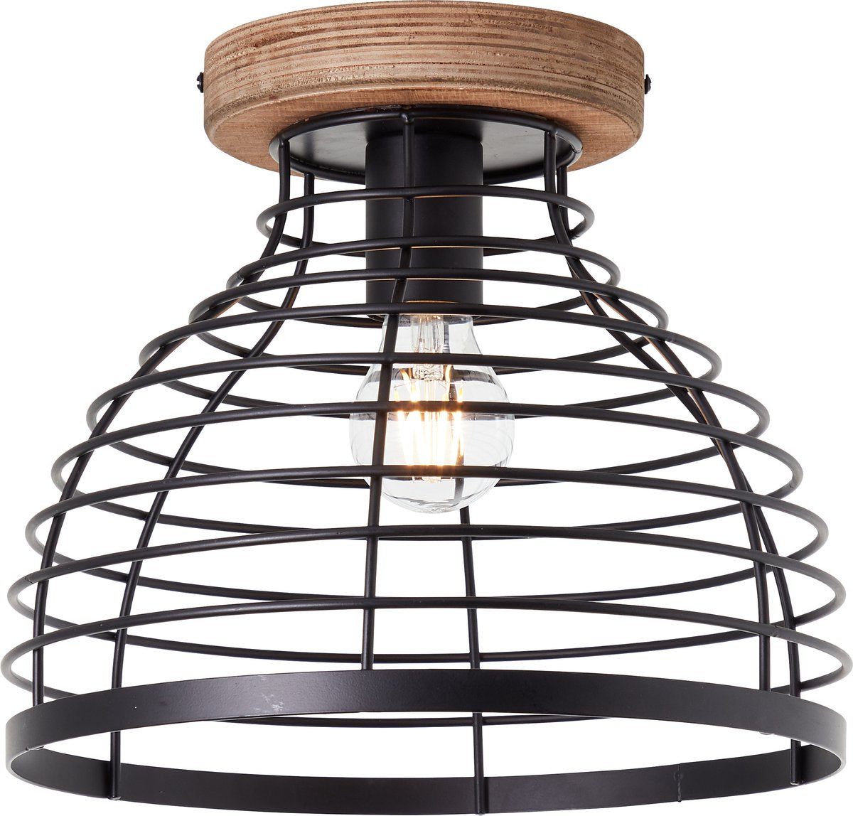 Brilliant avia - loftlampe - e27 max 1x40w - sort træfarve