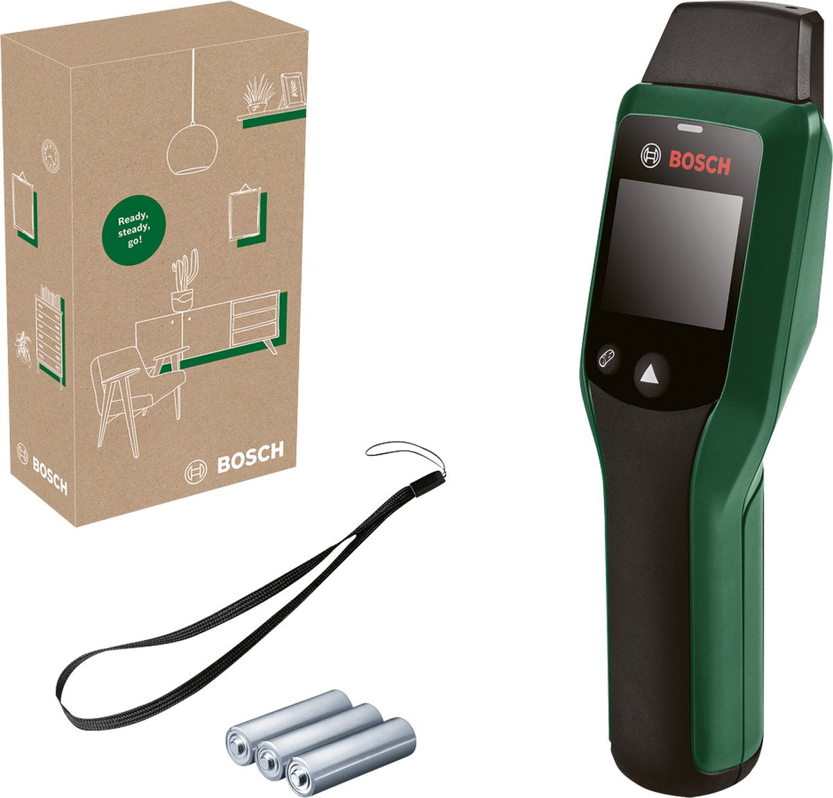 Bosch universalhumid - fugtmåler - inklusive batterier og håndledsrem