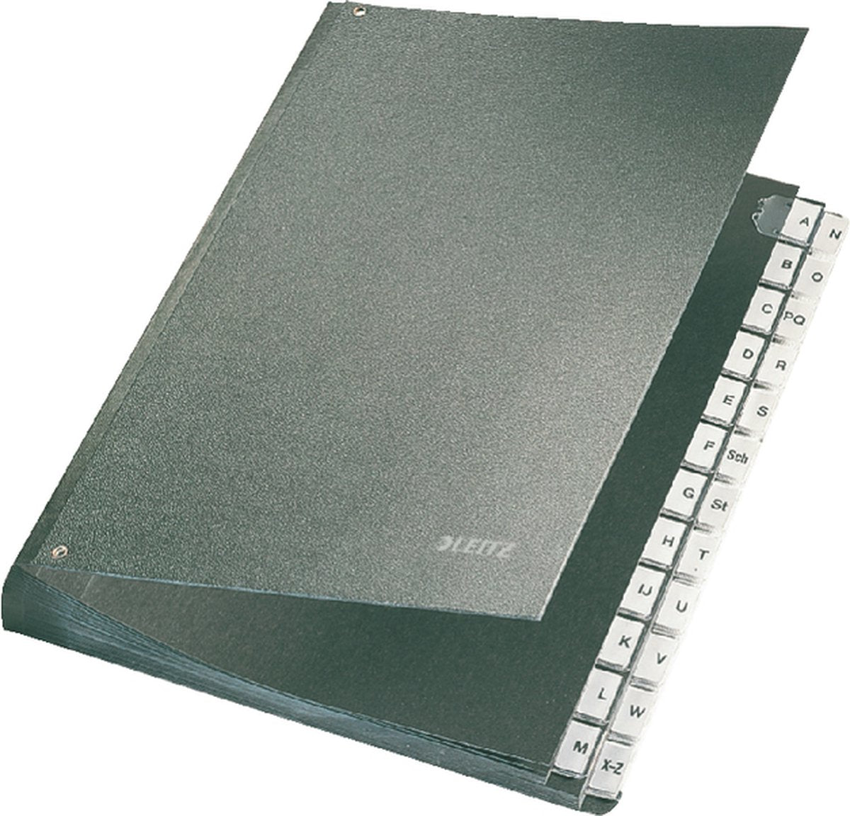 Leitz skrivebordsmappe pap - a-z faner - a4 - sort