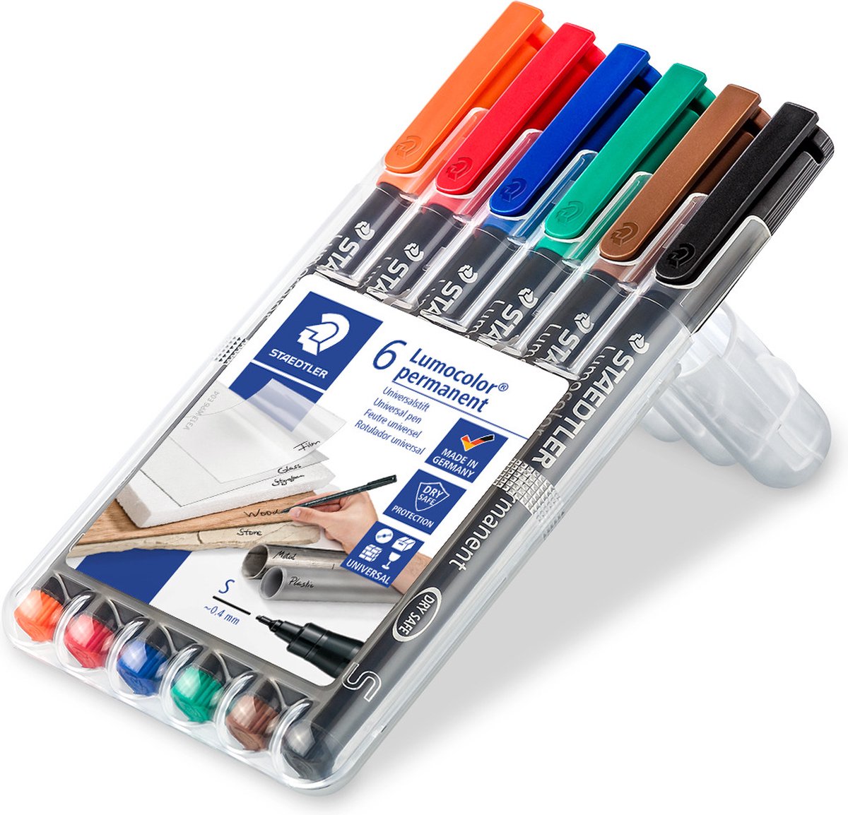 Staedtler lumocolor s permanent - æske 6 stk