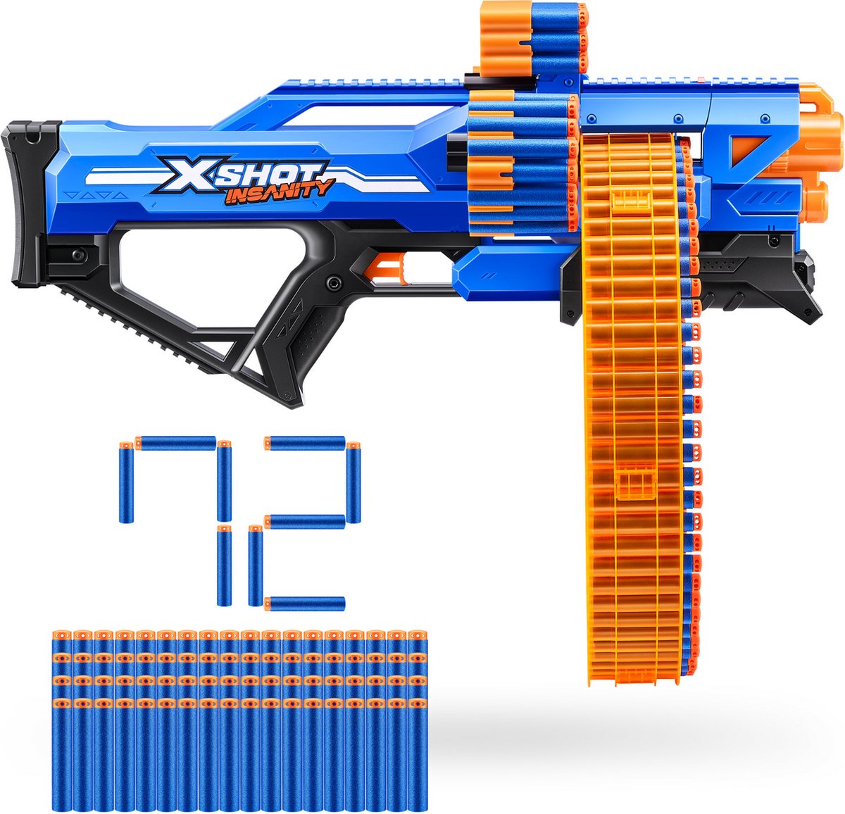 Xshot zuru - - sindssyge gal mega tønde - legetøjsblaster - med 72 pile