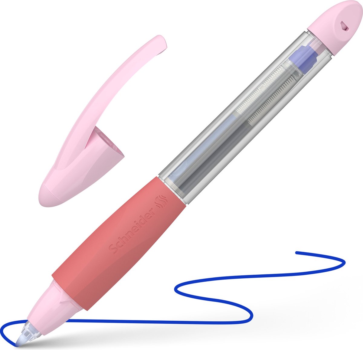 Schneider skriveredskaber schneider rollerball - baseball - nib m - rose-rød - s-188338