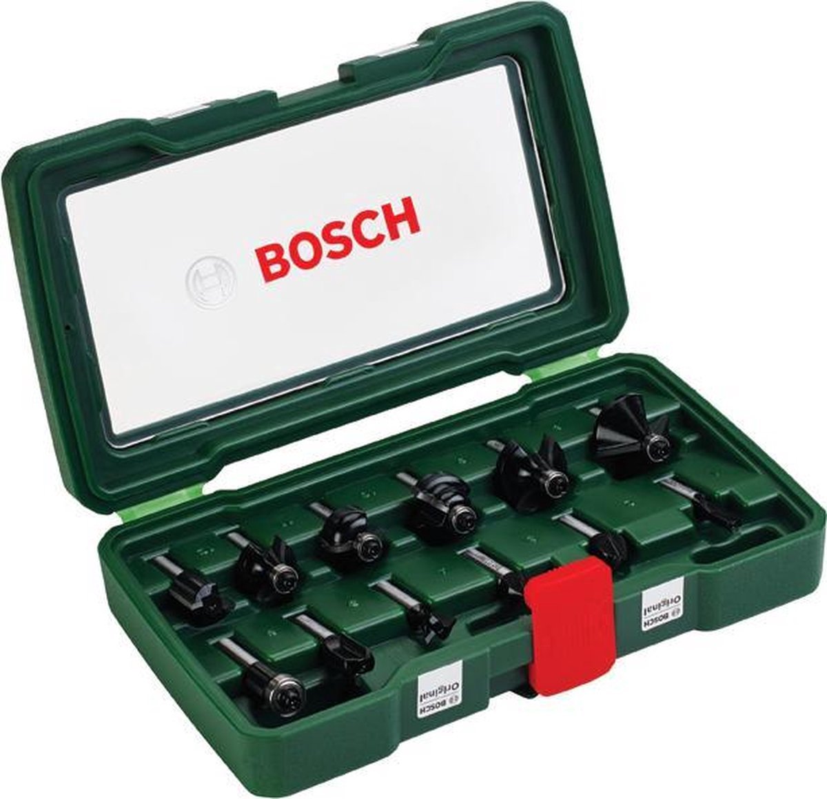 Bosch træfræser - 12 dele - 8 mm skaft