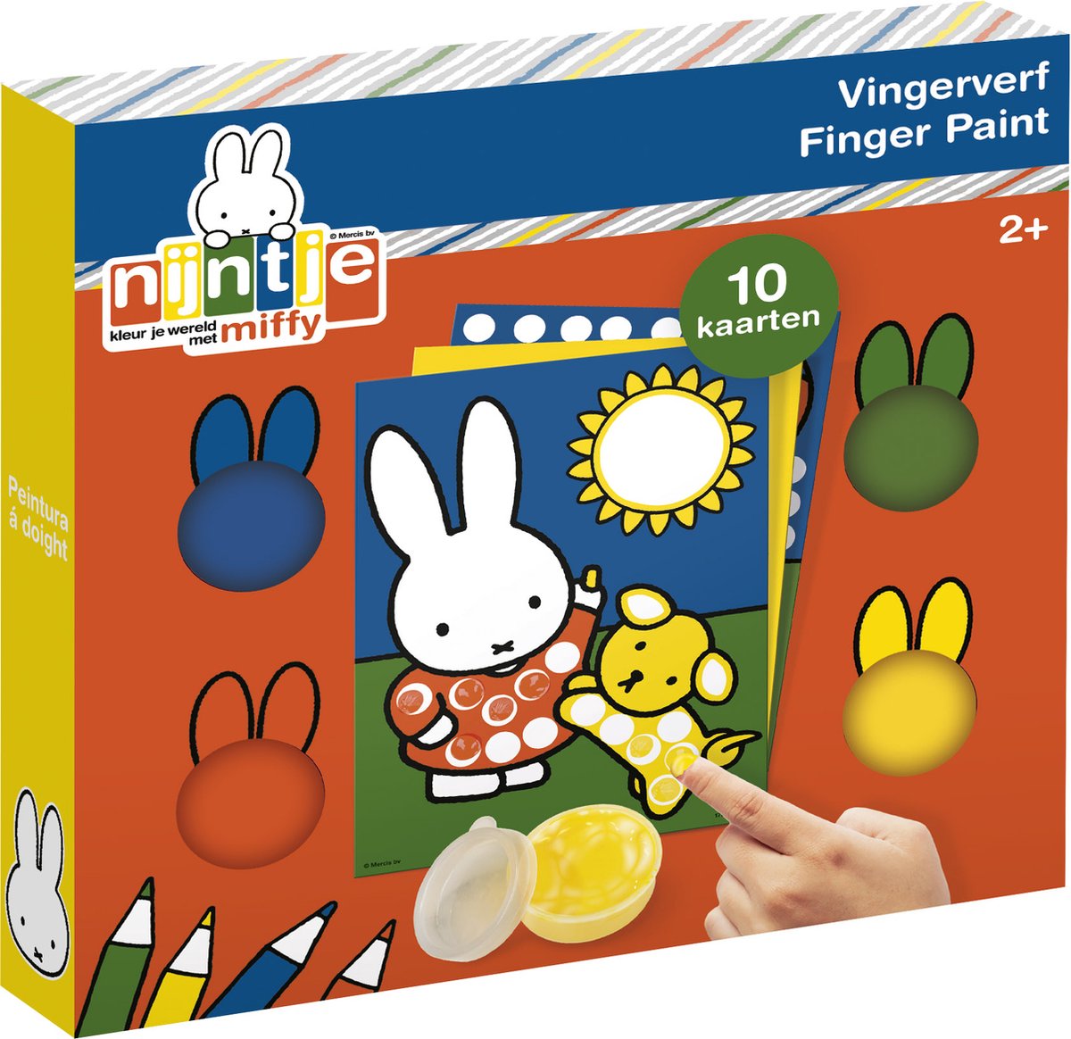 Bambolino Miffy kreativ med fingermaling - kreativ legetøjskunst junior småbørn førskolebørn - fra 2 år - gavetip junior