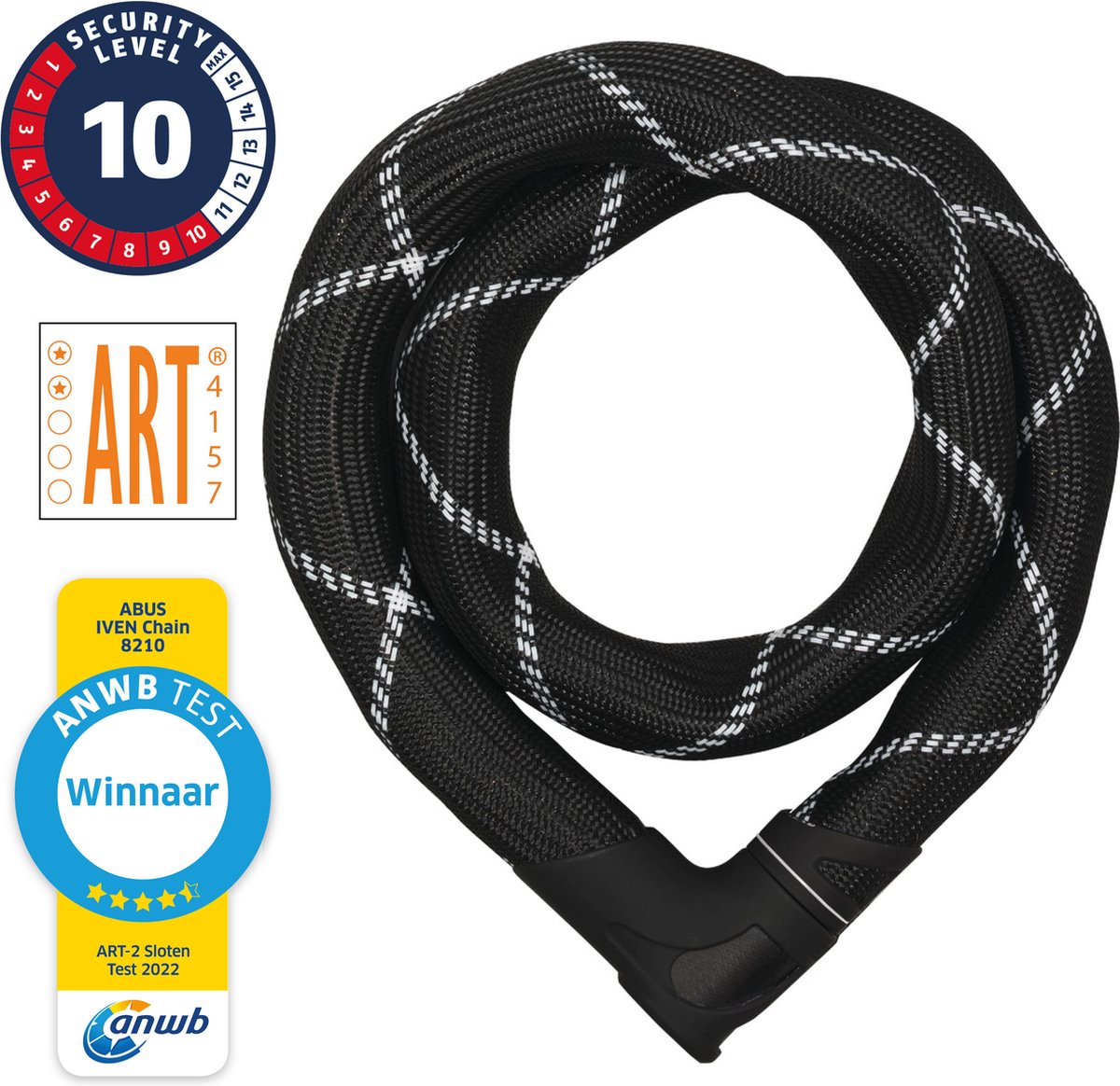 Abus Ivent 8210 110 kædelås - sort - 110 cm - Art2
