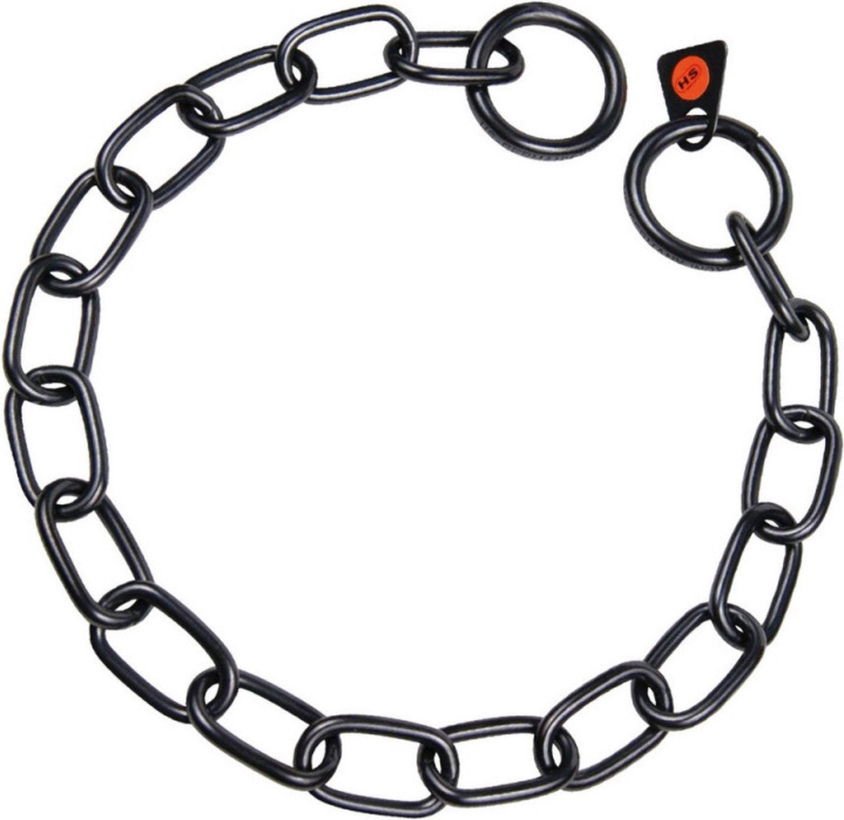 Hs Sprenger hundehalsbånd sort 3 mm venstre halvlang (61 cm)