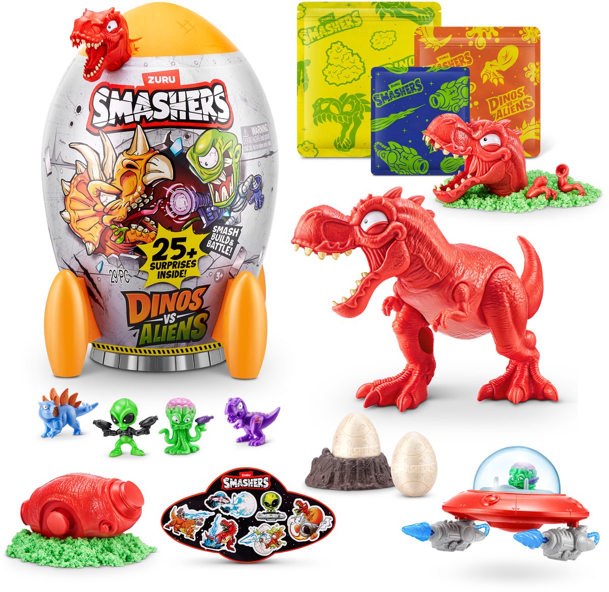 Smashers dino vs aliens medium (t-rex) fra zuru