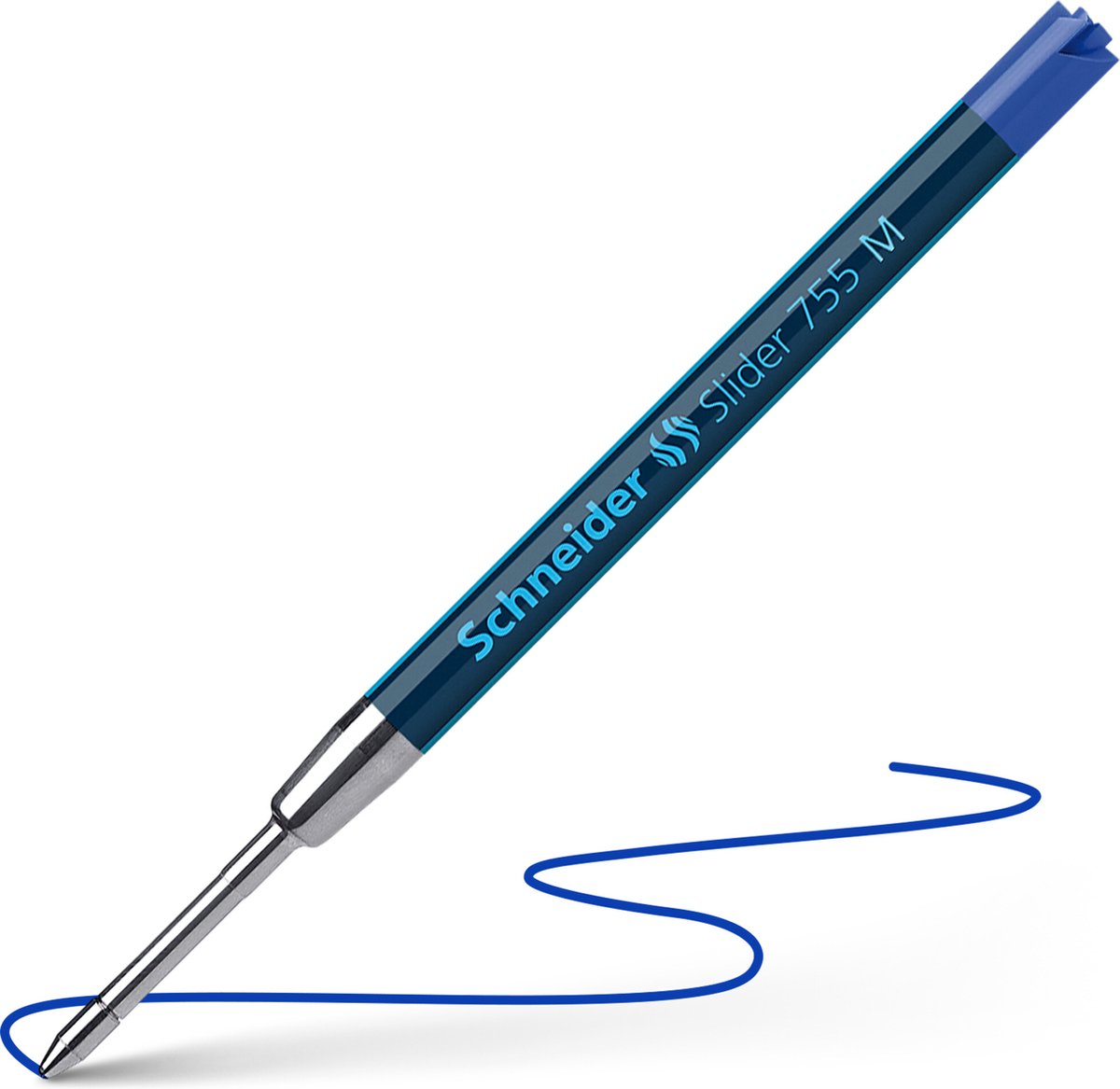 Schneider skriveredskaber schneider kuglepen refill - slider 755 jumbo - nib m - blå - s-175603