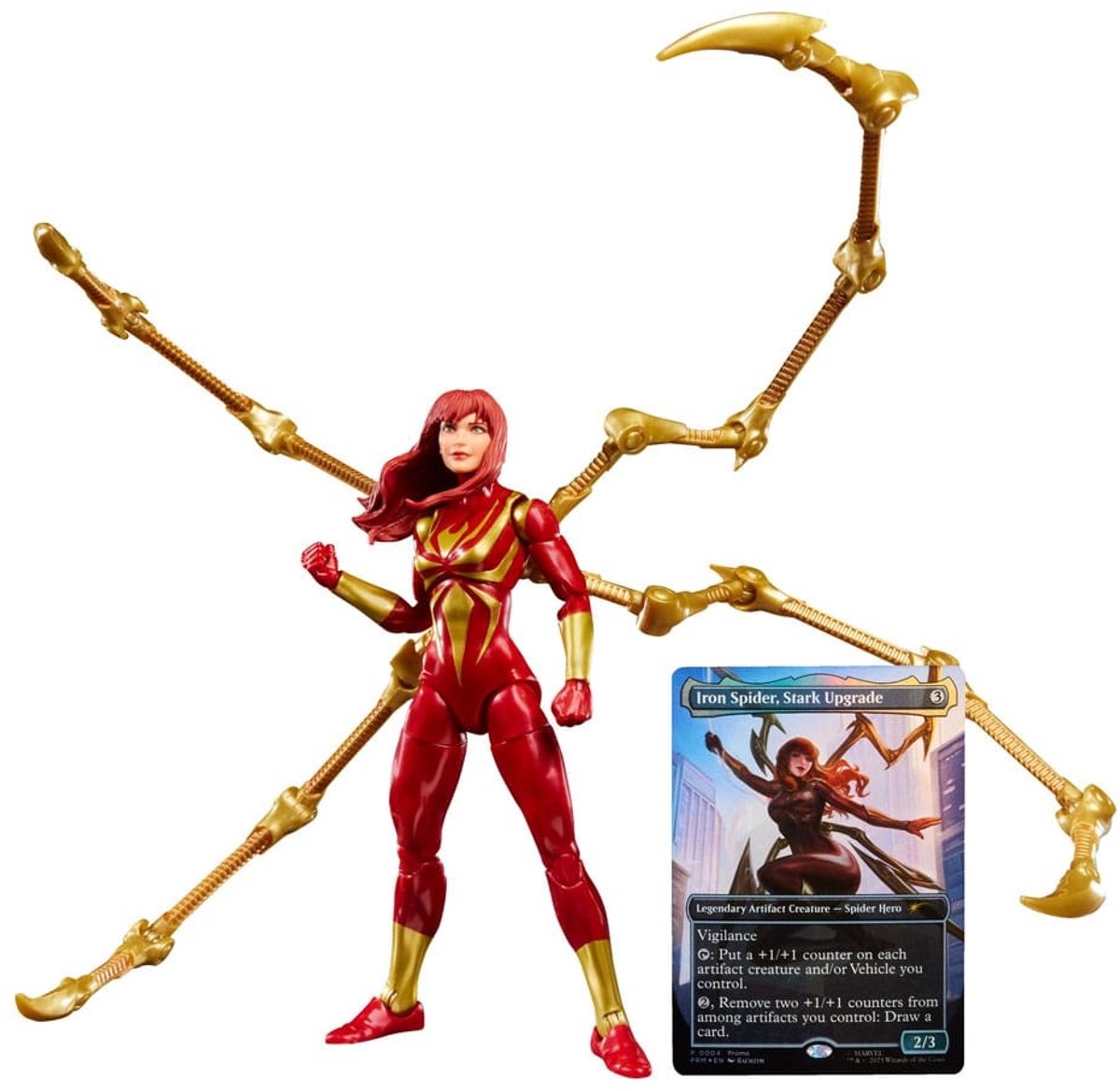 Hasbro Marvel Legends Magic: The Gathering Action Figur Mary Jane Watson (Iron Spider) (Plus eksklusivt foliekort) 15 cm Action Figur