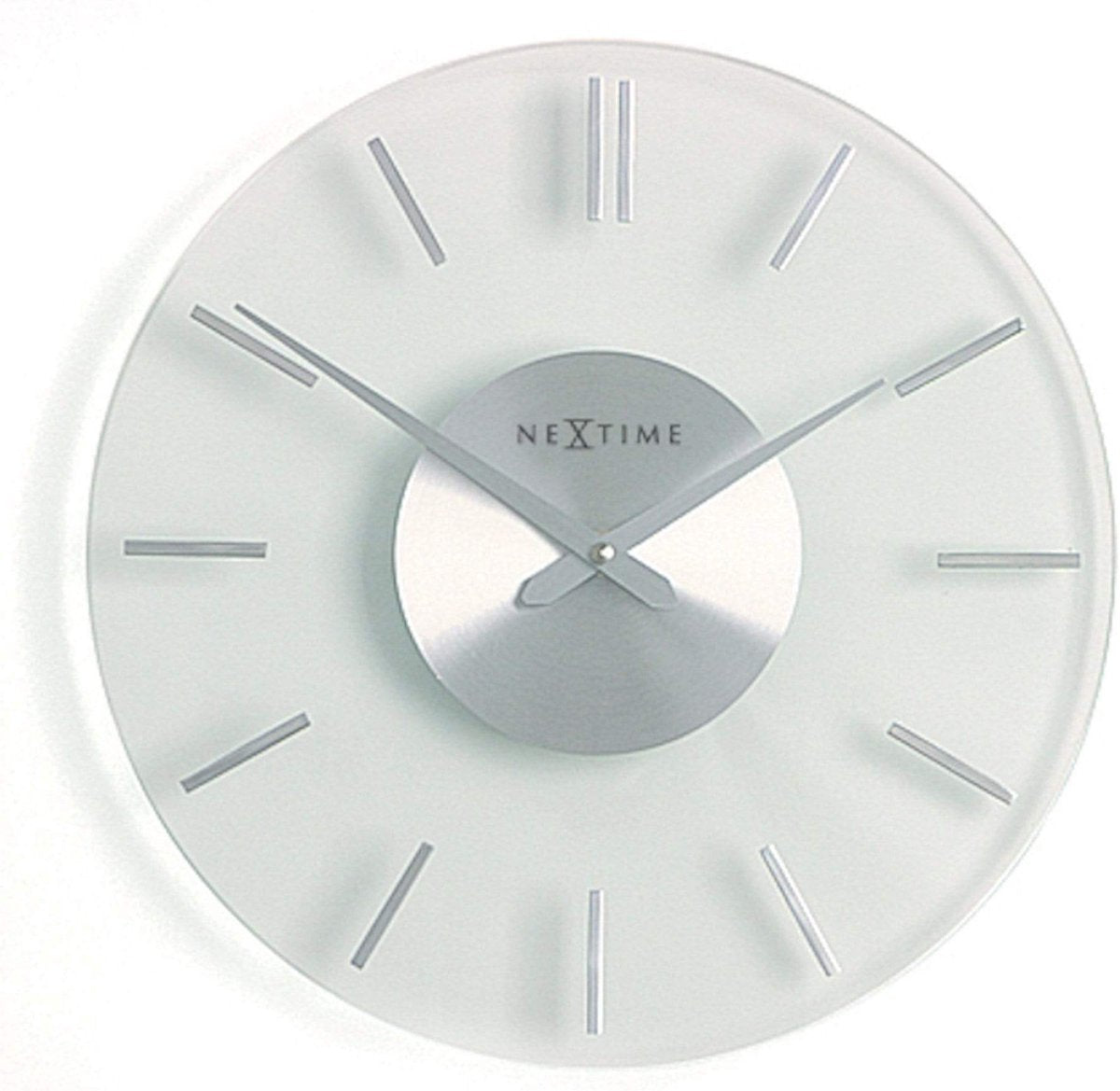 Nexttime stribe – vægur – 31 cm – glas aluminium – gennemsigtig