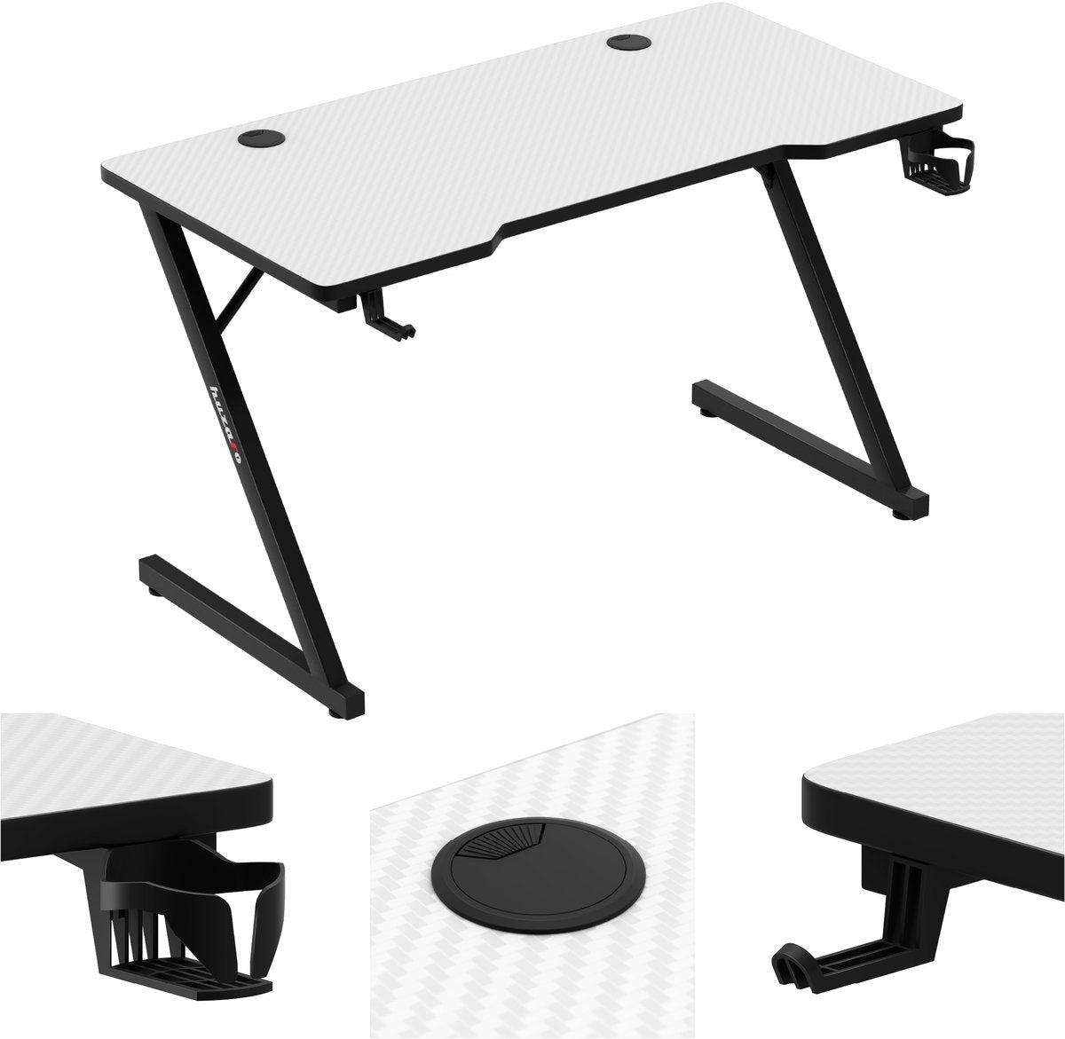 Huzaro - hero 2.5 - skrivebord - hvid