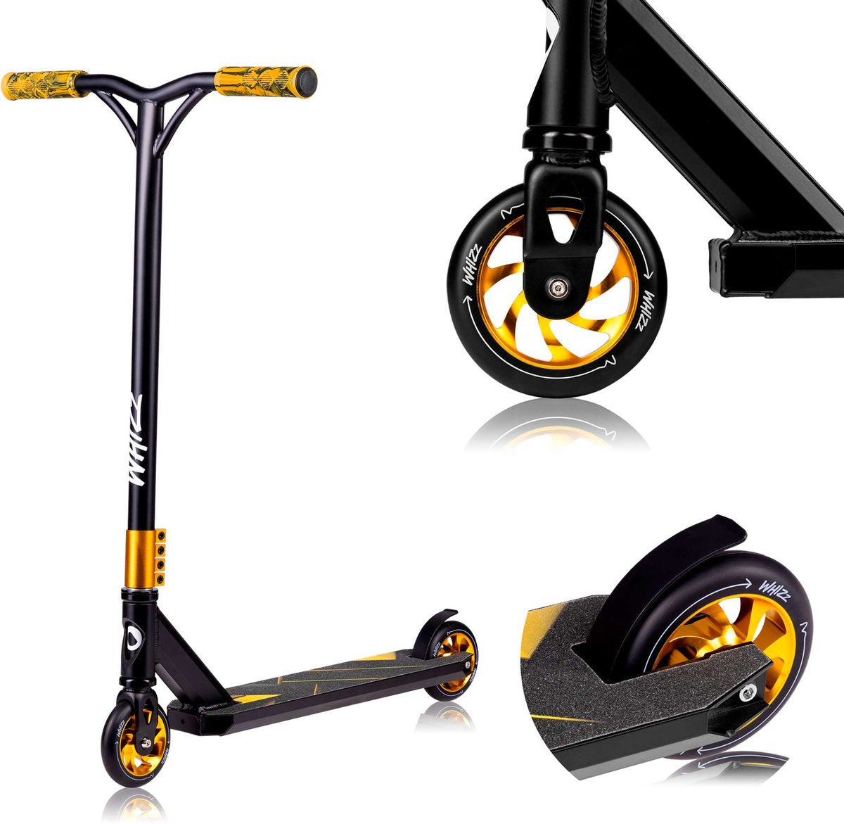 Lionelo whiz - scooter - 110 mm - t-bar - 100 kg - til drenge og piger - stålbremse - børnescootere