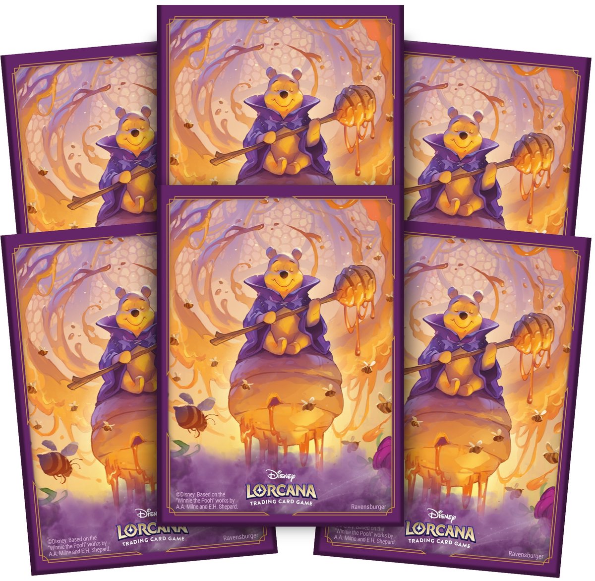 Disney lorcana tcg: azurite hav - plys 65 kortærmer