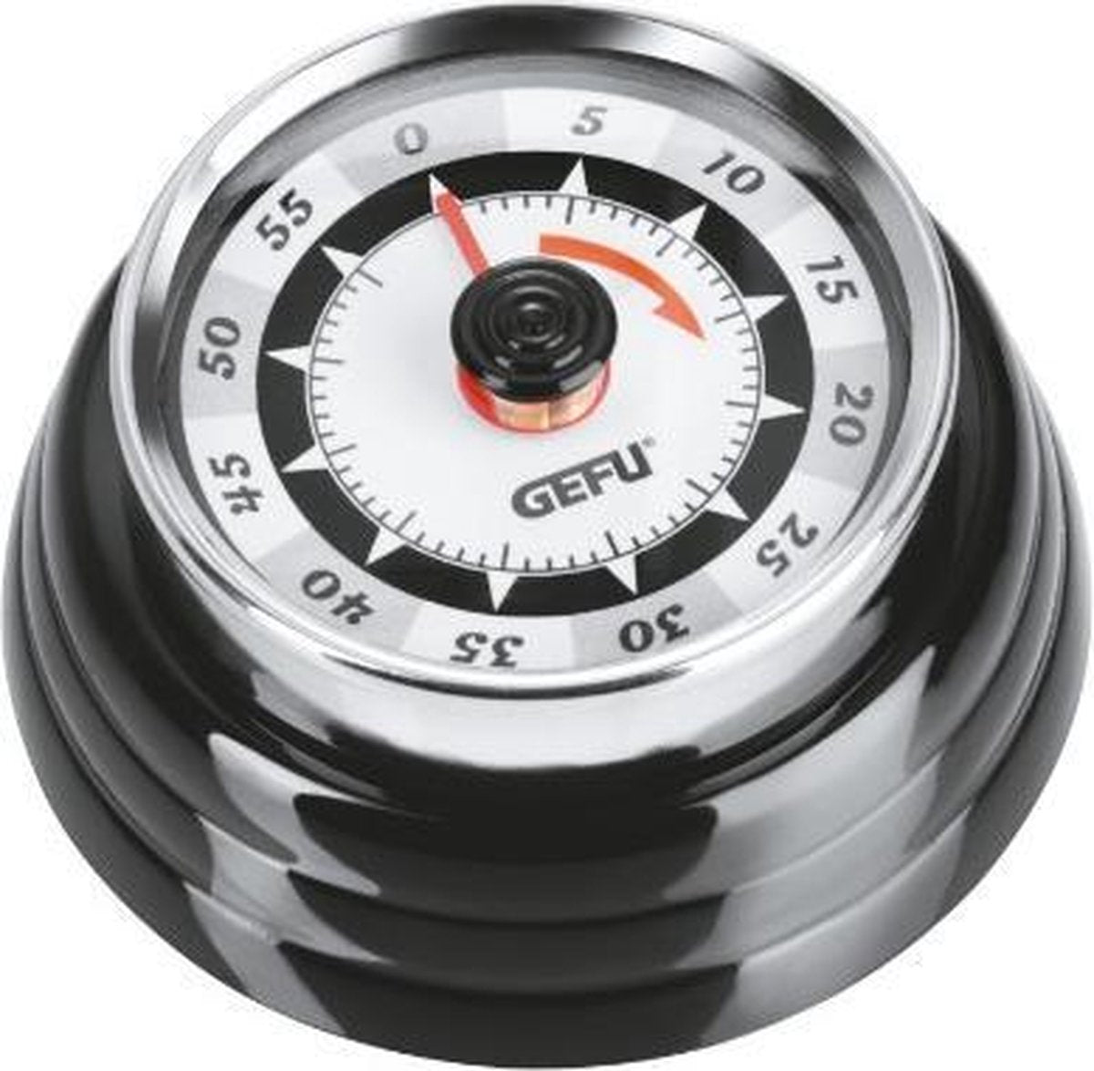 Gefu mekanisk timer - køkkenalarm - sort - retro -