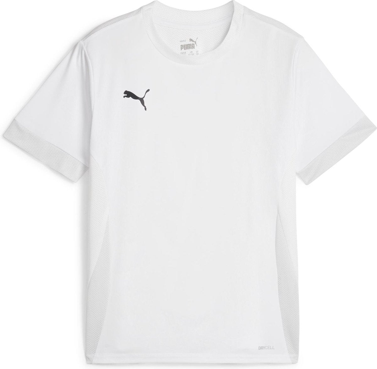 Puma teamgoal matchday trøje jr unisex sportstrøje - hvid- sort-fjer grå