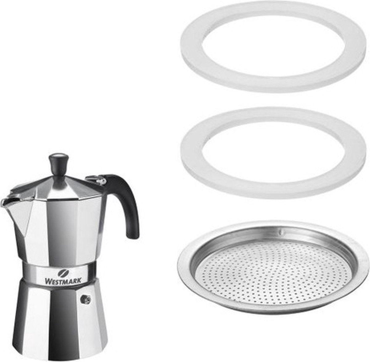 Westmark silikonering sæt 2 + filter til espressomaskine 6 poser brasilia 2462 228e
