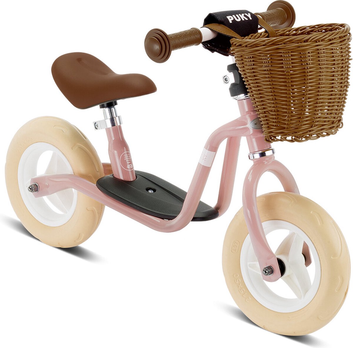 Puky balancecykel - lr m - retro pink - med kurv - fra 2 år