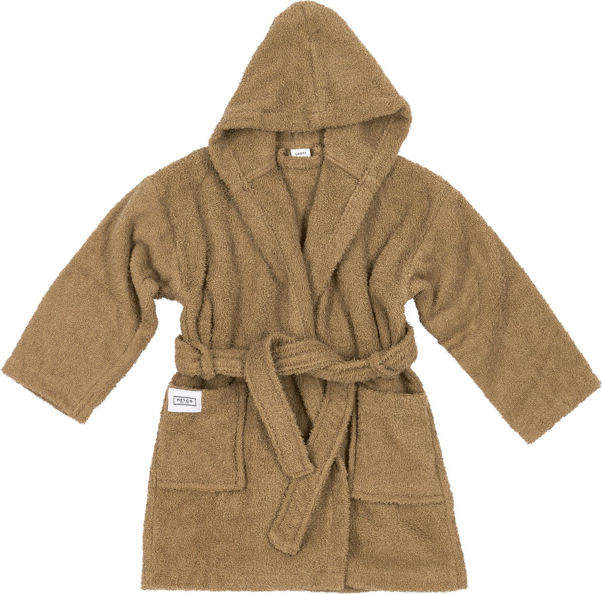 Meyco baby uni badekåbe - frotté - toffee - 98 104