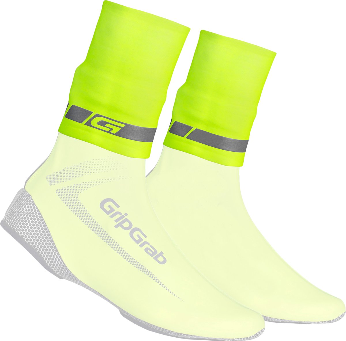 Gripgrab - cyclingaiter hi-vis regncykelovertrækssko manchetter neoprenmanchetter - gul hi-vis - unisex - størrelse s m