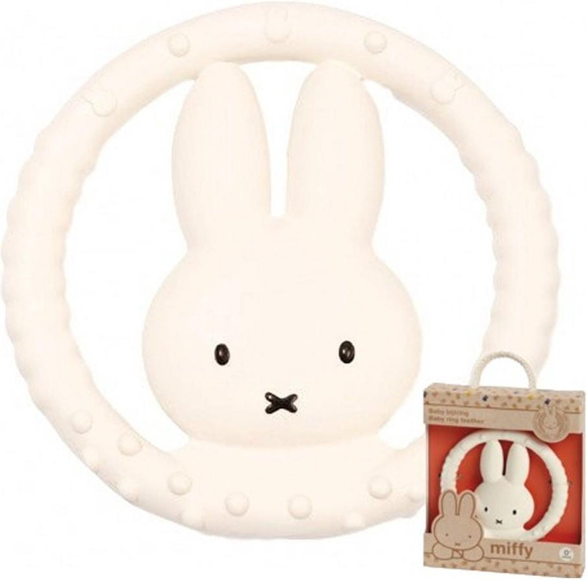 Bambolino Miffy bidering naturgummi - barselsgave baby - legetøj