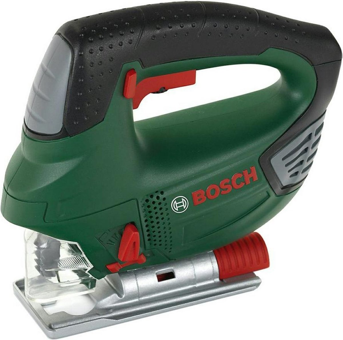 Klein toys bosch mini ii legetøjsstiksav - 17,9x5x16 cm - inkl. realistiske lyd- og lyseffekter - grøn rød sort - sav