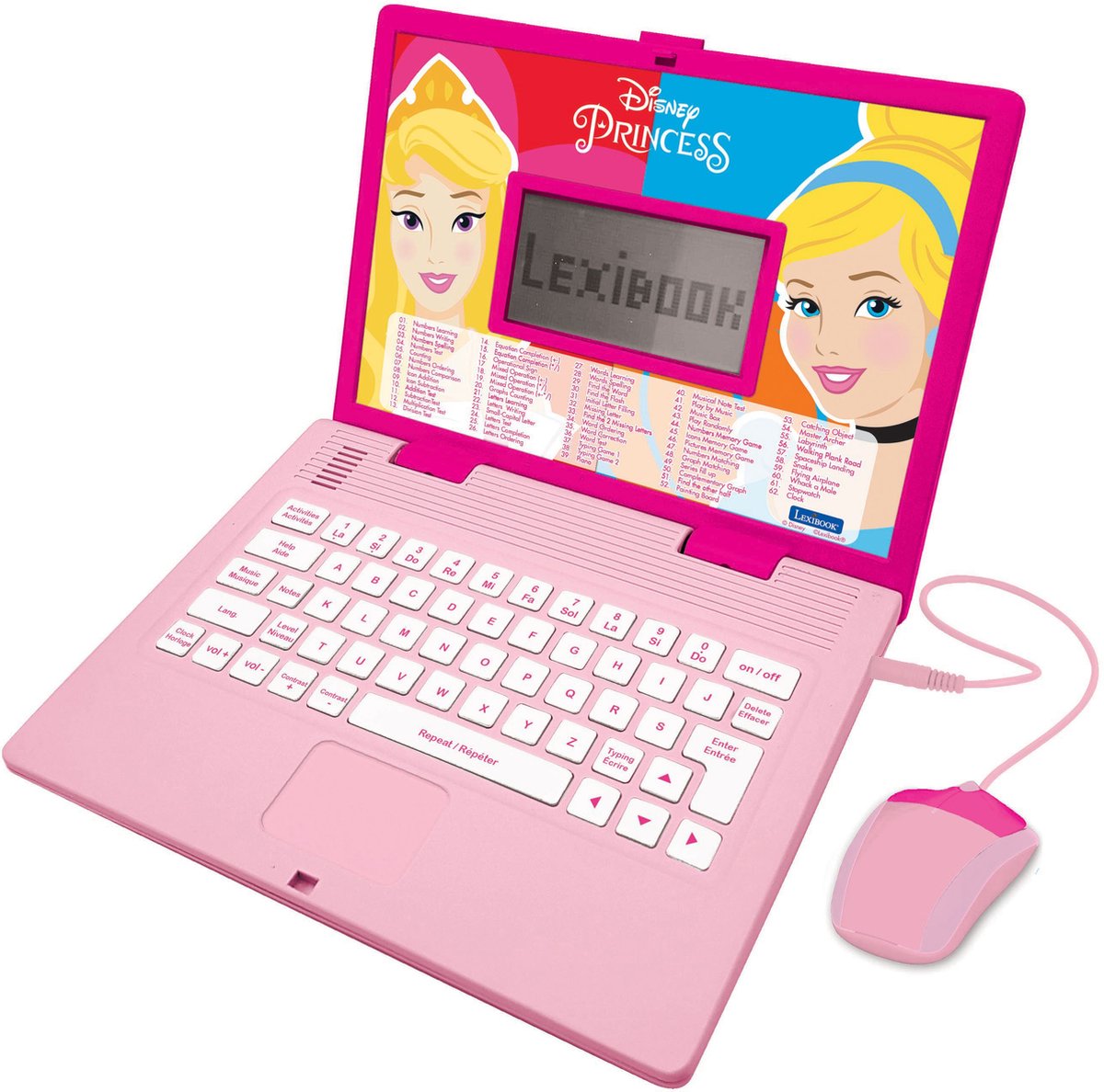 Lexibook ordinateur bærbar educatif bilingue disney princesse (fr en)