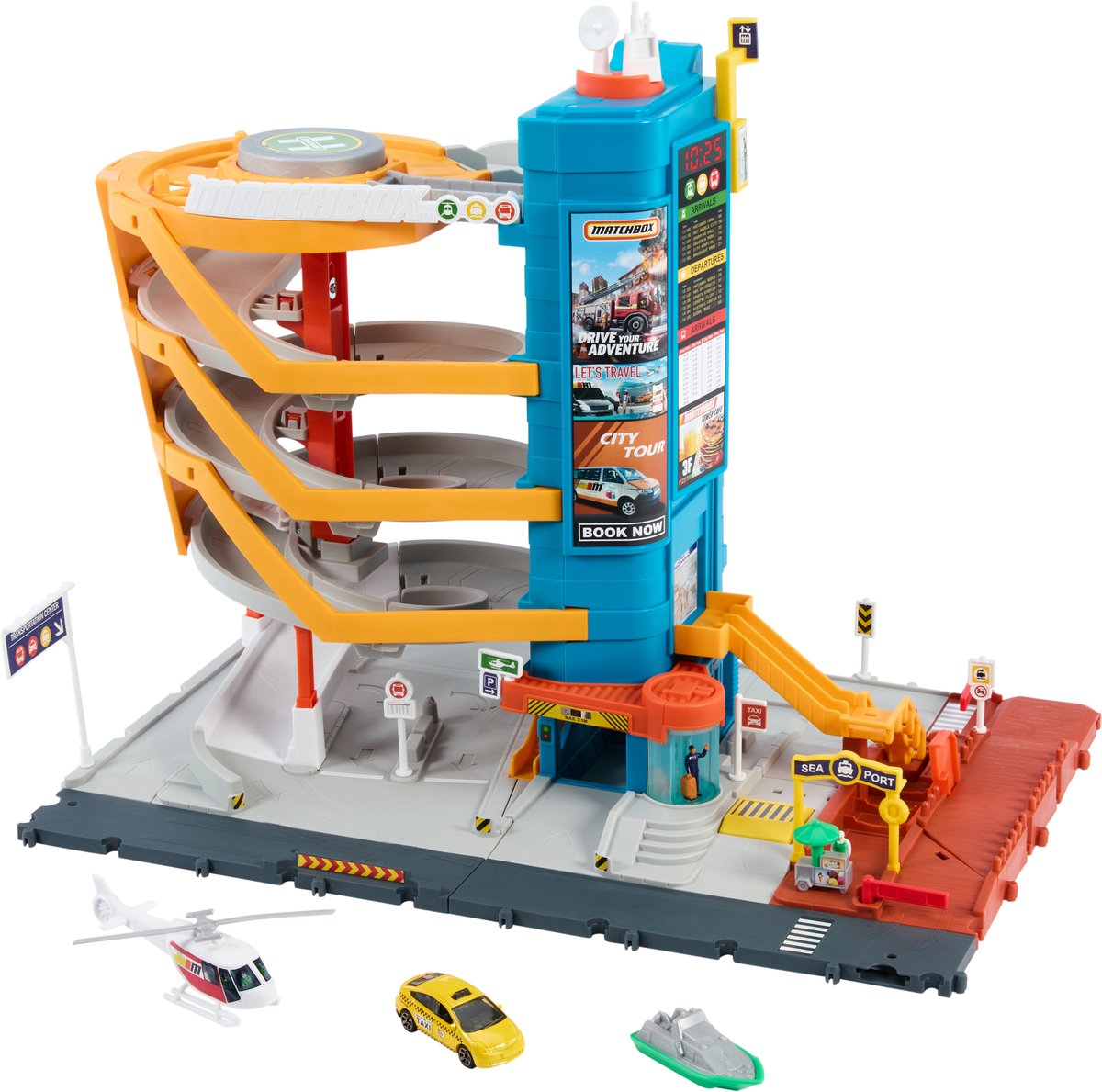 Tændstikæske transportcenter - legetøjsgarage