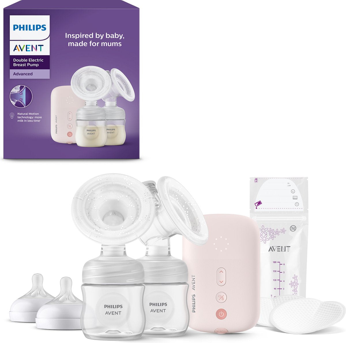 Philips avent dubbele elektrische borstkolf - draagbaar - borstkolven - scf397 31