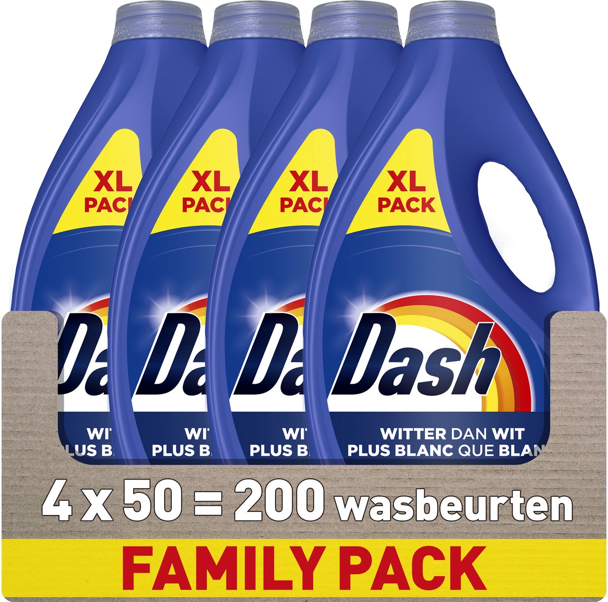 Dash flydende vaskemiddel - hvidere end hvidt - 4 x 50 vaske