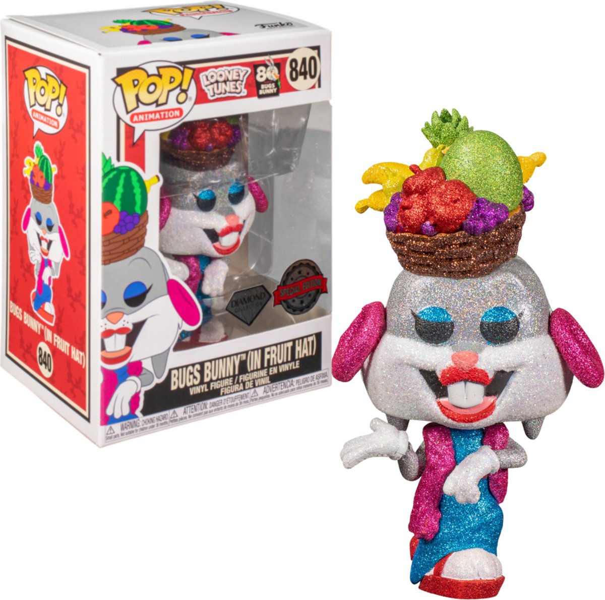 Funko pop! animation bugs i frugt hat diamant 840 bugs bunny looney tunes eksklusive