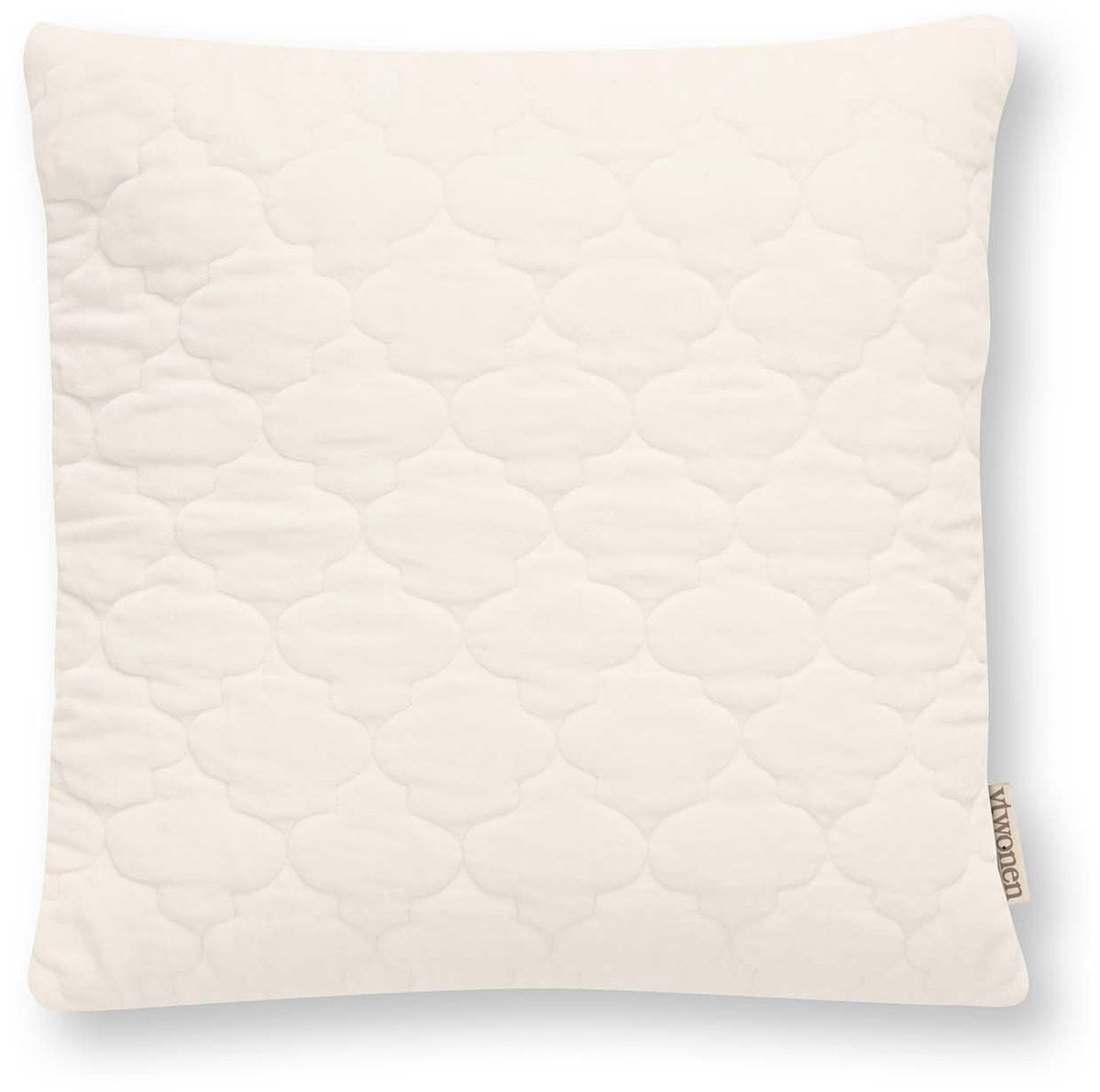 Vtwonen sierkussen quilted - kussen voor de woonkamer - wit - 45x45cm