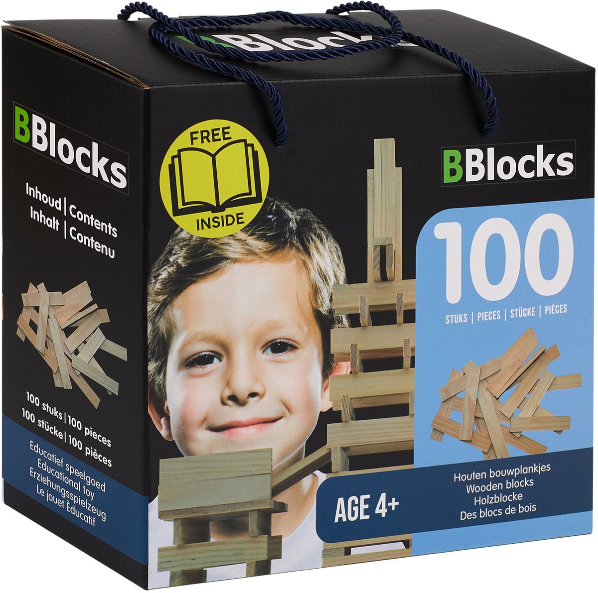 Bblocks byggeplader blanke, 100 stk
