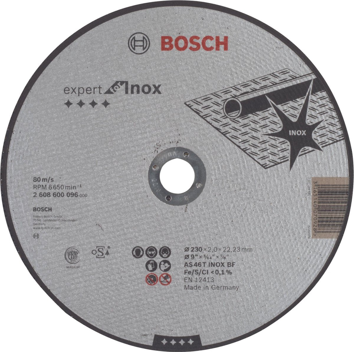 Bosch dss lige rustfrit stål 230x2