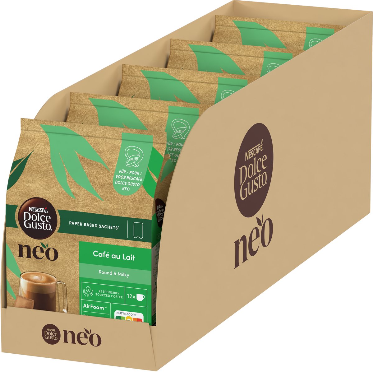Nescafé dolce gusto neo poser café au lait - 5x12 poser til 12 kopper kaffe