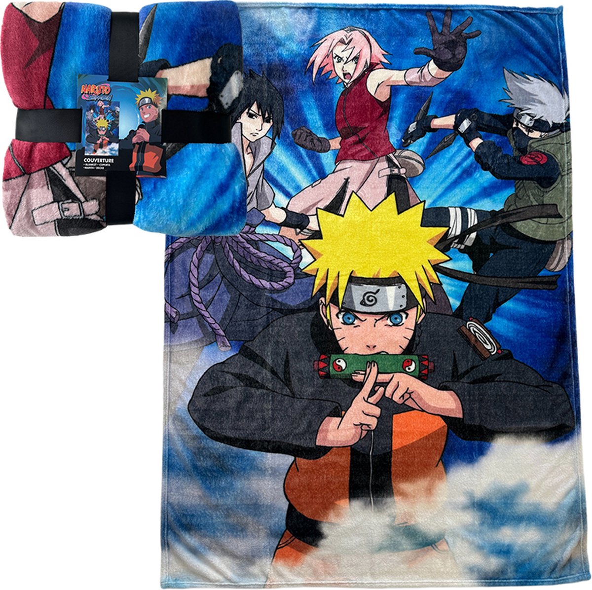 Konix naruto - fleece tæppe - 130x180cm (plaid)
