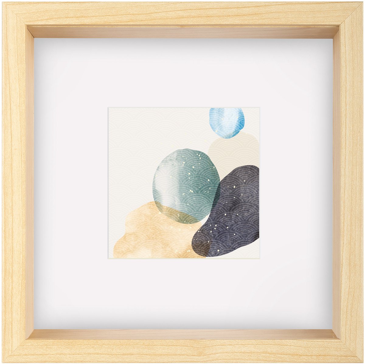 Walther form - 3D FSC træramme - fotostørrelse 25x25 cm - kunstglas - birk
