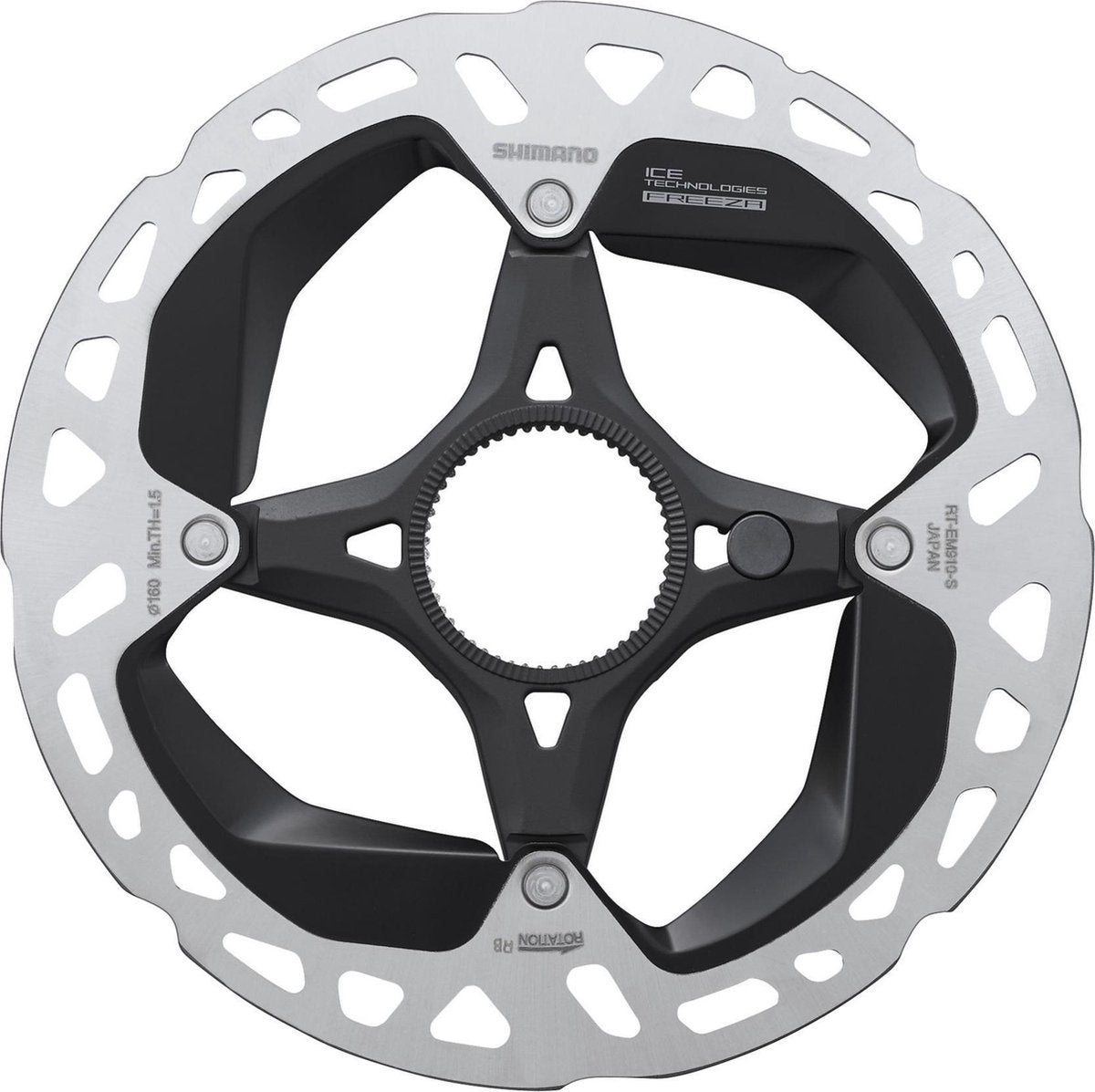 Shimano | bremseskive rt-em910 160mm centerlås (xtr - dura ace)
