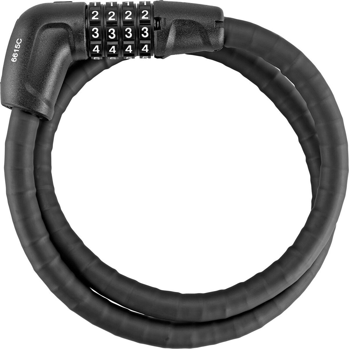 Abus armeret kabellås steel-o-flex tresorflex 6615c - kombinationslås lavet af stålkabel med pansrede stålmuffer - -sikkerhedsniveau 5 - 85 cm
