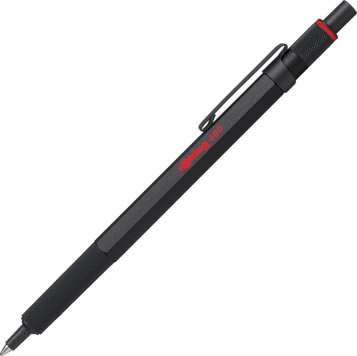 Rotring 600 kuglepen | mellempunkt | sort blæk | sort bolig | genopfyldelig