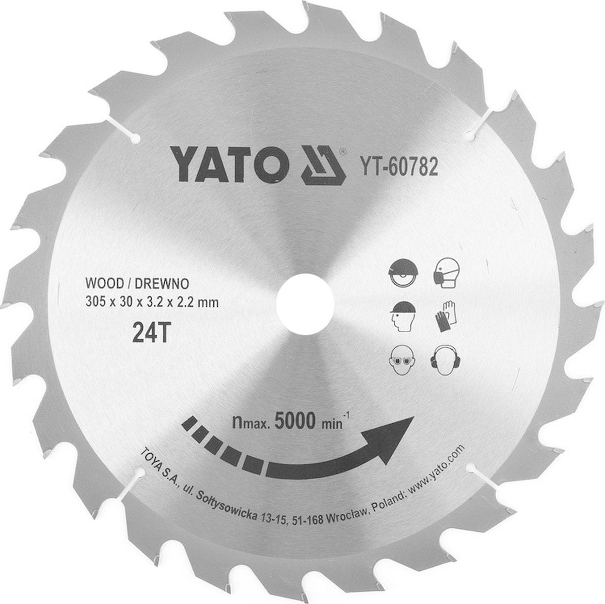 Yato rundsavklinge ø305 mm - 24t - indvendig diameter 30 mm
