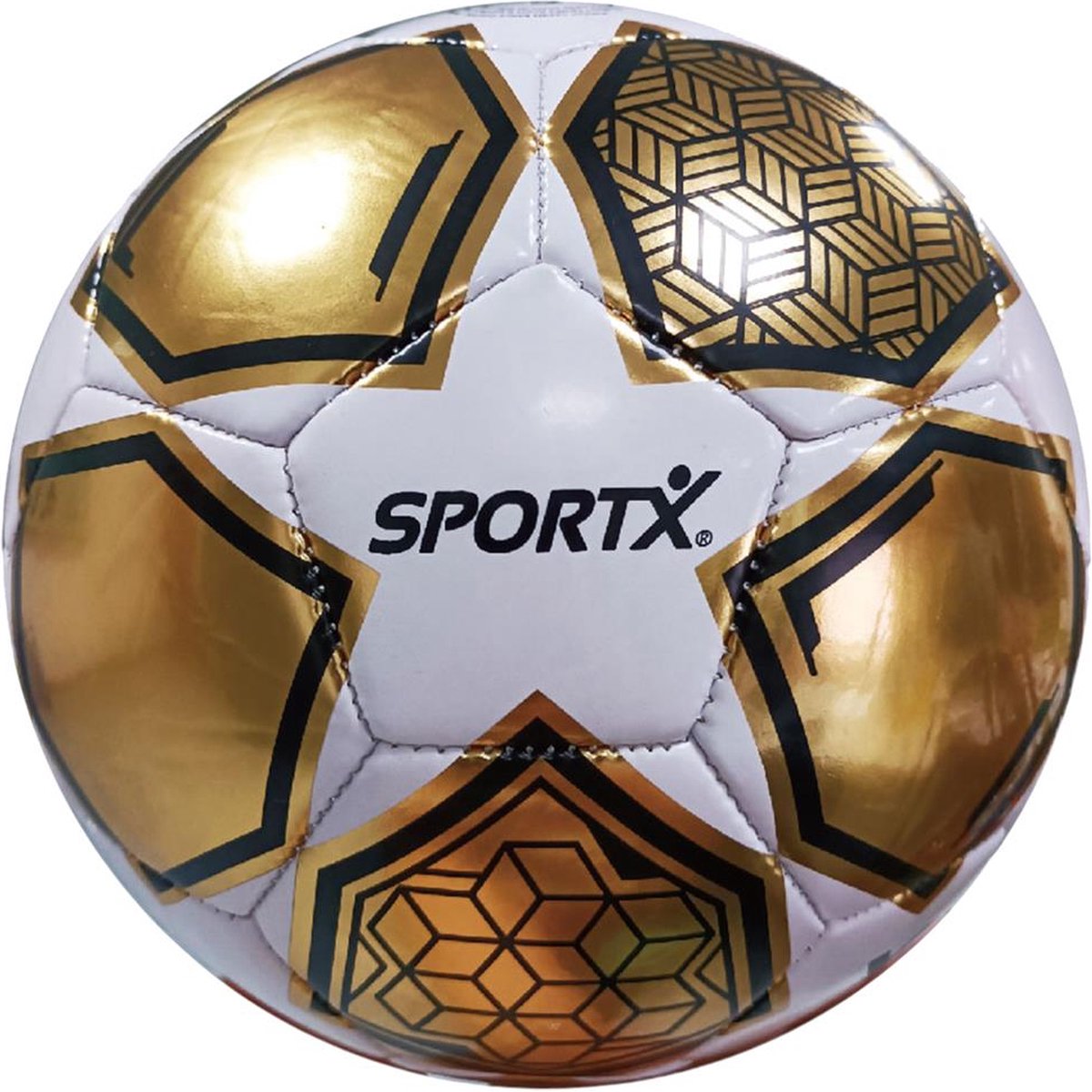 Sportx fodbold farve star metallic 330-350 g hvidguld
