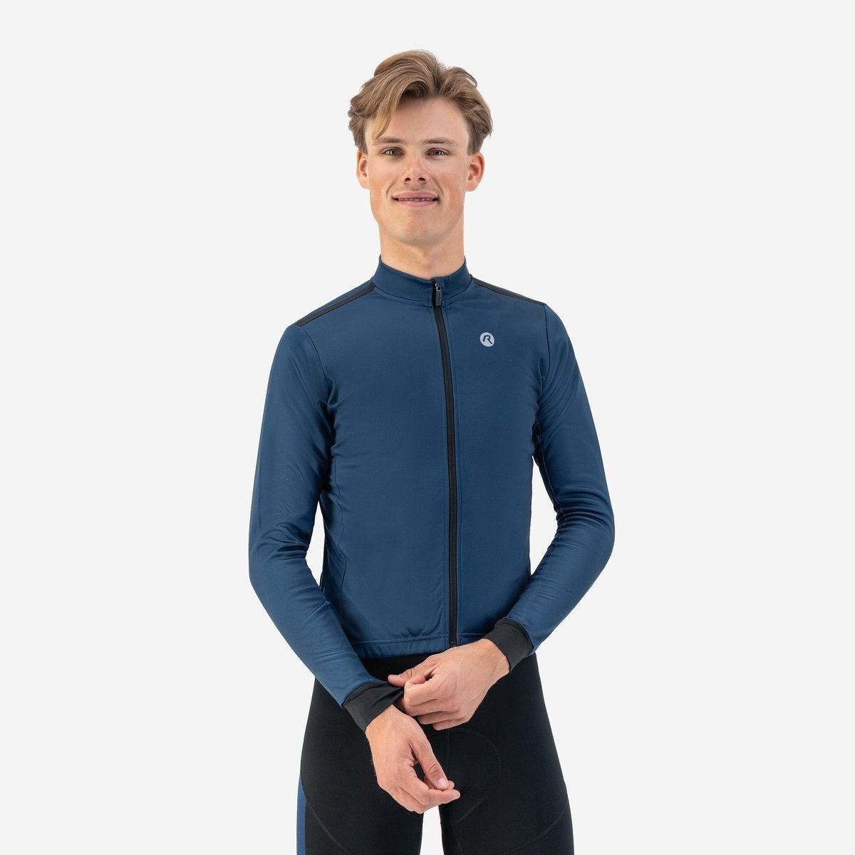 Rogelli core fietsshirt heren lange mouwen - wielershirt - comfort fit - blauw - maat l