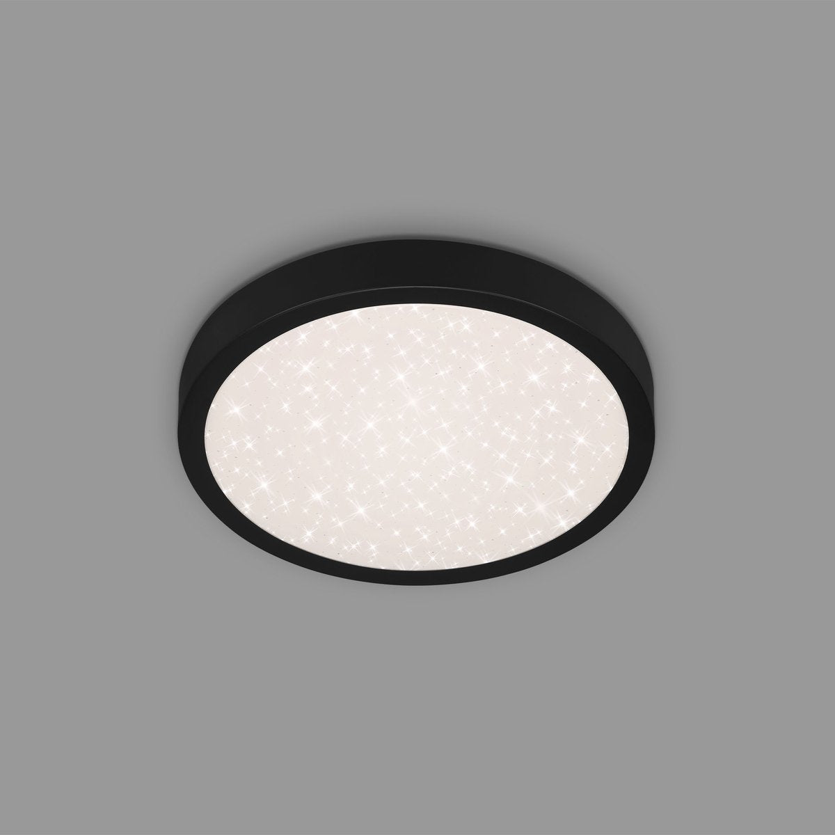 Briloner runa - stjernehimmel loftslampe - loftslampe med metal - 4000 k - 18w - sort - ø28cm