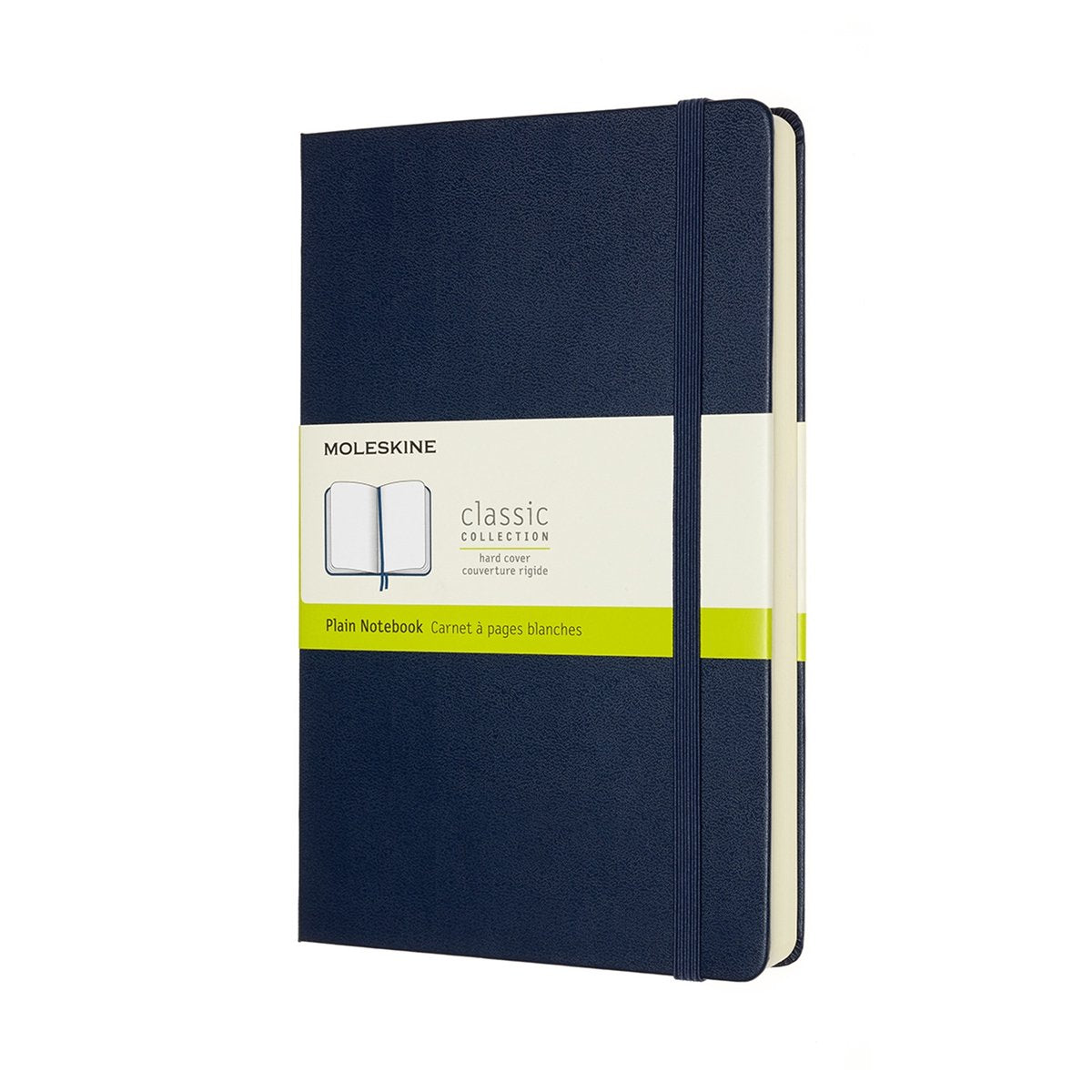 Moleskine klassisk notesbog - udvidet - stor - hardcover - blank - safirblå