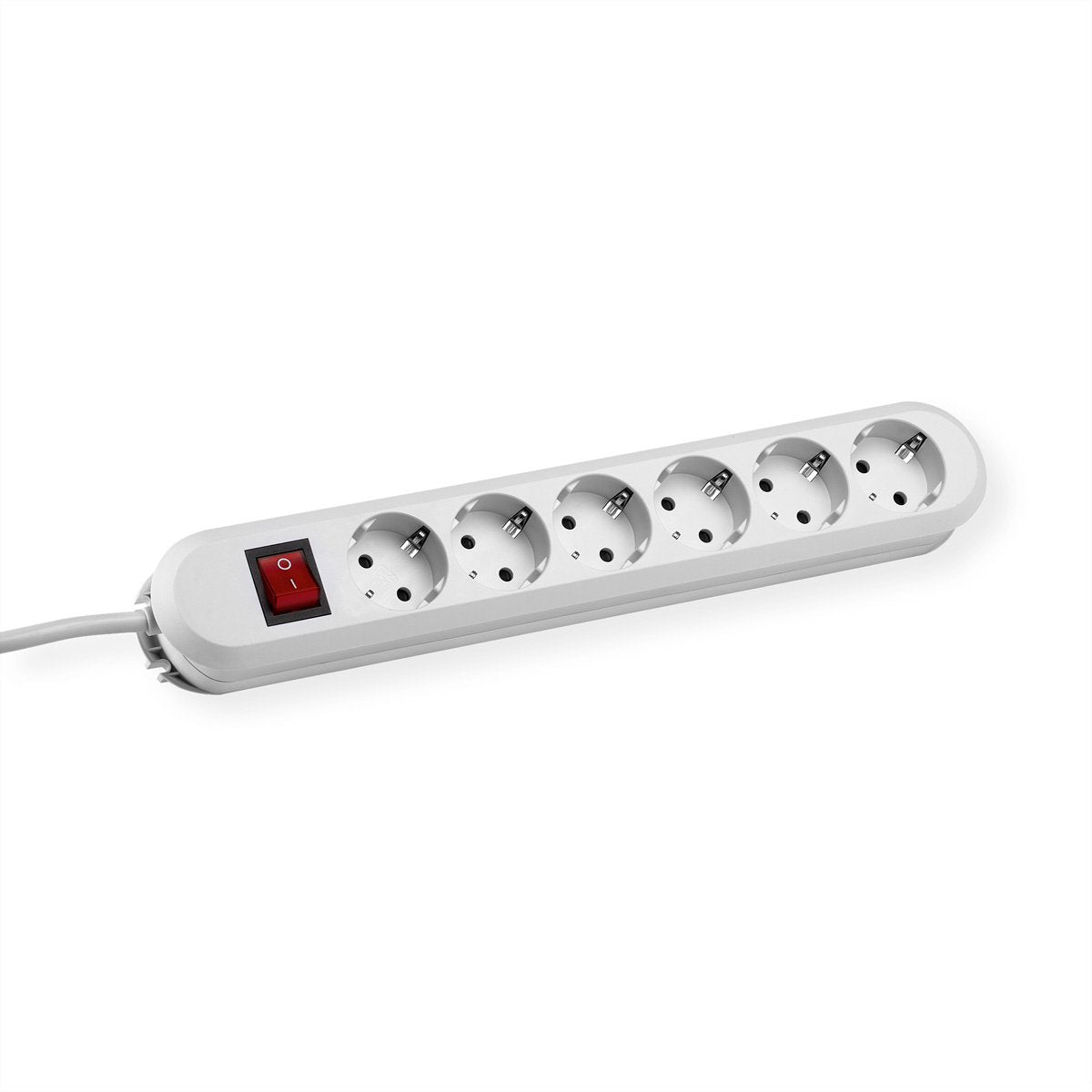 Bachmann smart strømskinne 6x jordet kontakt, med afbryder, hvid, 5 m
