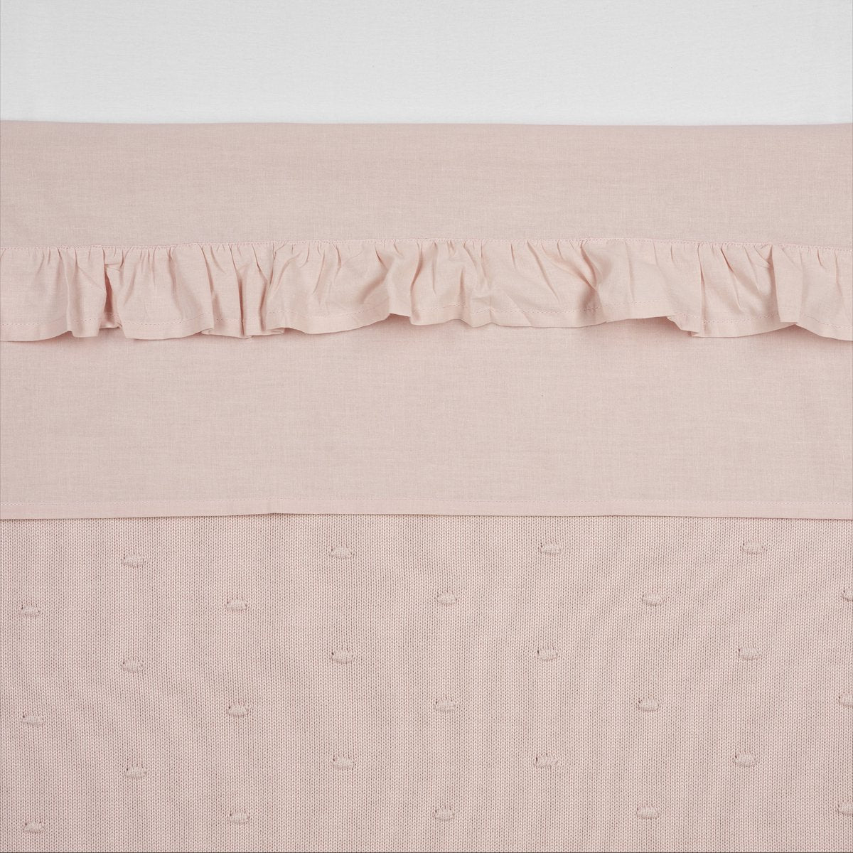 Meyco baby flæse tremmeseng - blød pink - 75x100cm - 0,3 tom