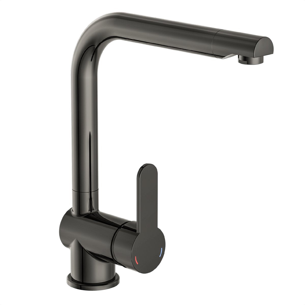 Schütte rio design køkkenhane - blandingsbatteri - høj, drejelig tud - sidehåndtag - gunmetal look