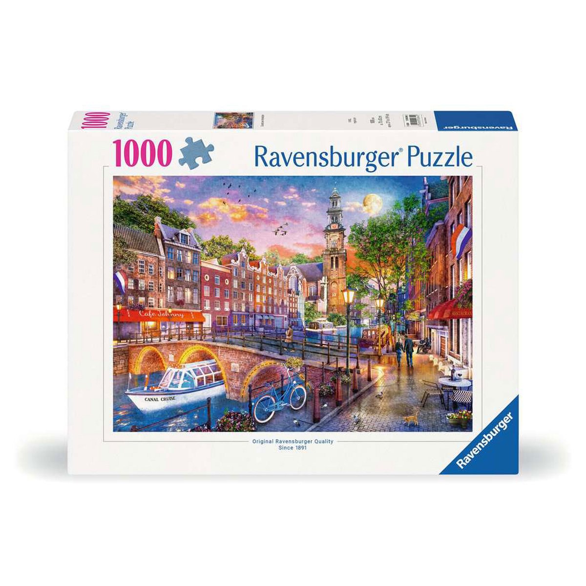 Ravensburger puslespil Amsterdam solnedgang - 1000 stykker pap.